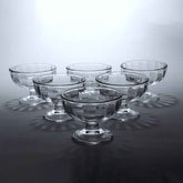 Glass Ice Cream Dessert Bowls – Elegant 6-Piece Set