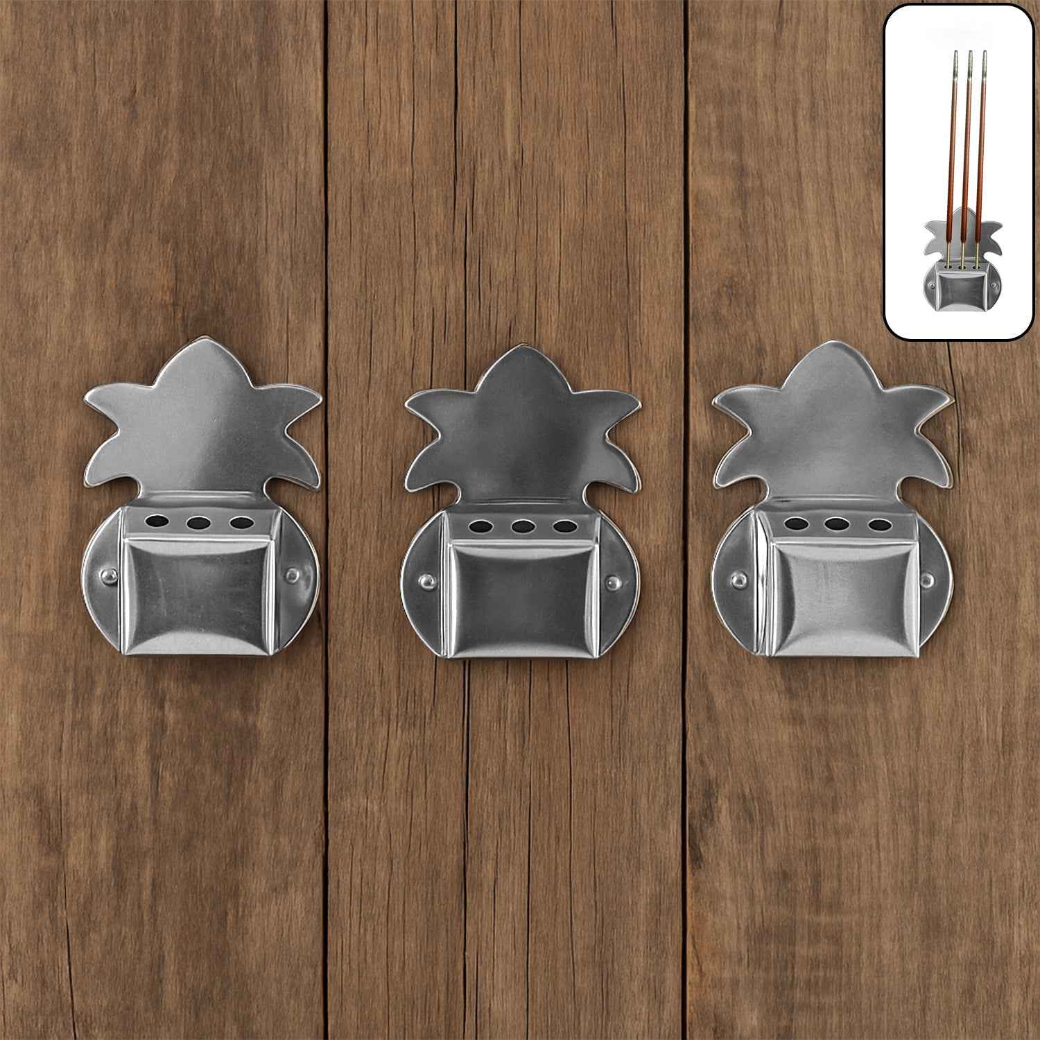 Wall-Mount Incense Stick Holders – Durable Metal Agarbatti Stand (3 Pc)