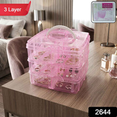 3-Tier Craft Storage Box – 18 Adjustable Compartments for Organizing