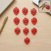 Heart-Shaped Smile Keychains – Vibrant & Durable Accessory Set