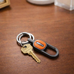 Heavy Duty Push Lock Metal Keychain – Secure Dual Ring Design