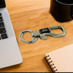 Metal Carabiner Keychain – Durable with Dual Rings & Clip Hook