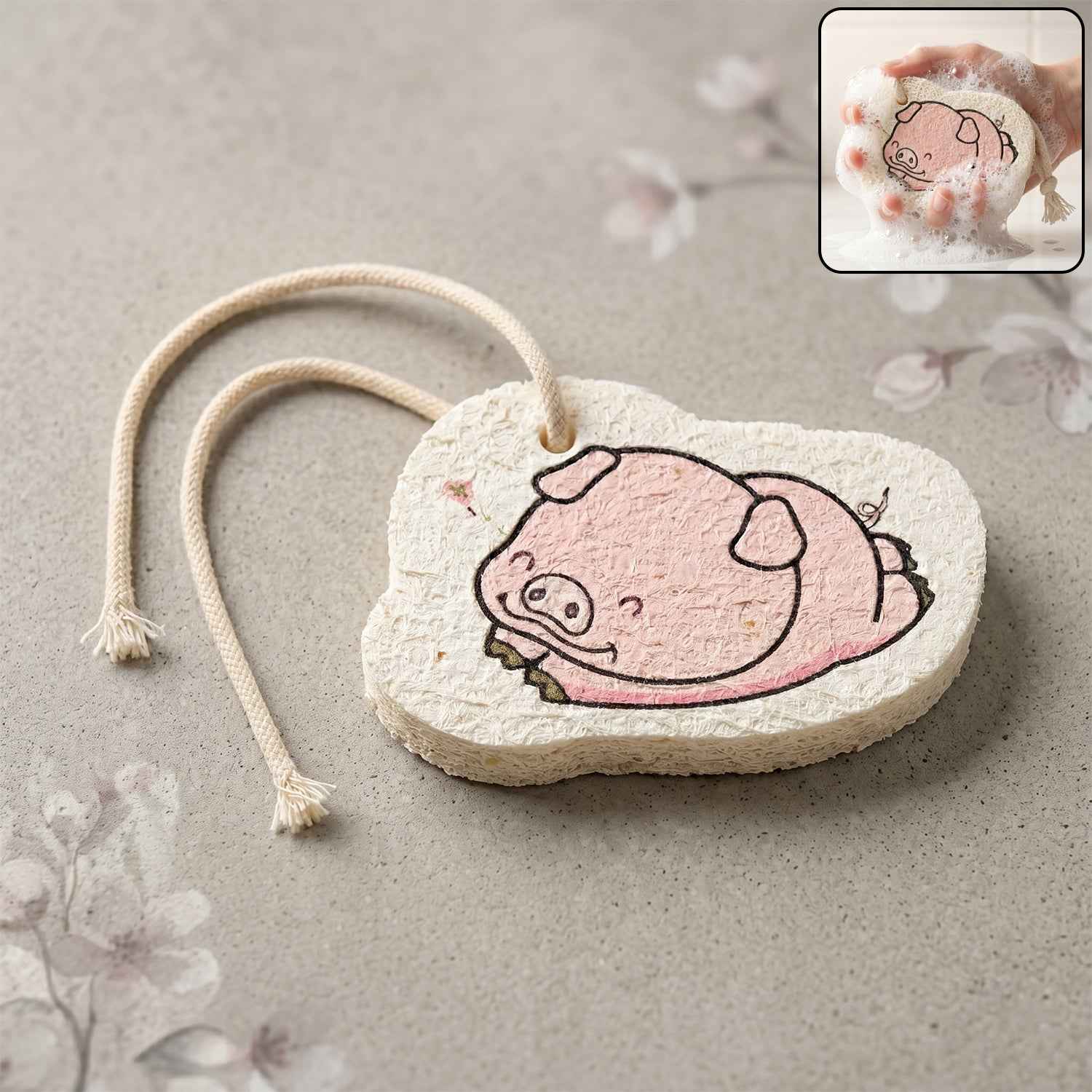 Bath Scrubber Sponge – Cartoon Print for Kids & Adults | Velvet Wipe