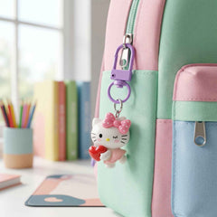 Cartoon Keychain with Heart and Bow Ð Cute Bag Charm for Girls