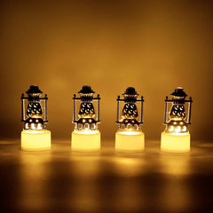 Flameless LED Tealights – Vintage Lantern Style (Set of 4)