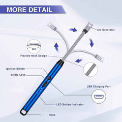 Electric Arc Lighter – USB Rechargeable with 360° Flexible Neck
