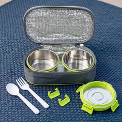 Stainless Steel Lunch Box Set Ð Durable & Leakproof with Carry Bag