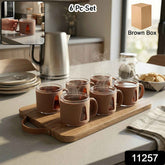 Tea Cup Set – Elegant 6-Piece Ceramic Round Serving Set