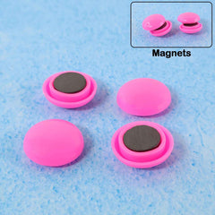 Round Fridge Magnets – Strong Grip, Scratch-Safe Buttons (4 Pcs)