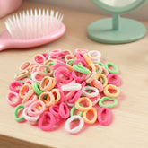 Soft Elastic Hair Bands for Kids – 100-Pack Colorful No-Metal Hair Ties