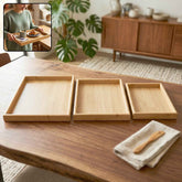 Wooden Finish Multipurpose Serving Tray Set Ð Stylish & Durable