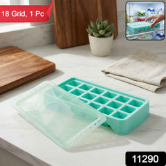 Ice Cube Tray Ð Leak-Proof with 18-Grid Silicone Design