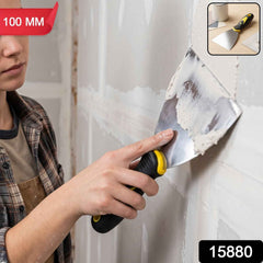 100 MM Stainless Steel Wall Putty Knife Scraper with Ergonomic Handle (1 Pc)