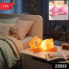 Sleeping Bear LED Night Light – Cute Silicone Kids Lamp