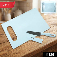 Kitchen Chopping Board with Knife – 2-in-1 Multipurpose Set