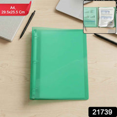 A4 Size Transparent Ring Binder Folder Ð Durable for Document Organization