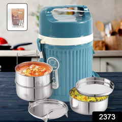 Insulated Stainless Steel Tiffin – 3 Compartment Leakproof | Nekza