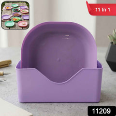 Plastic Snack Serving Tray Plates Set Ð Space-saving & Durable
