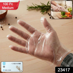 Disposable Plastic Gloves Ð Food-safe 100-piece pack for hygiene