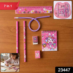 Kids Stationery Set Ð 7-in-1 Cute Pink Gift Pack for Girls