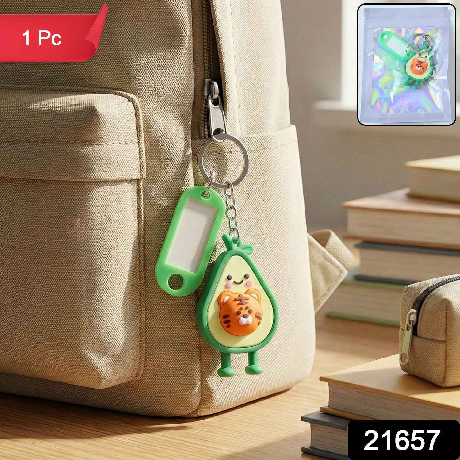 Cartoon Character Keychain – Decorative ID Tag Accessory