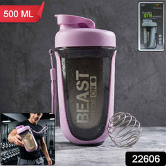 Gym Shaker Bottle – Leak Proof, 500ml for Protein & Hydration
