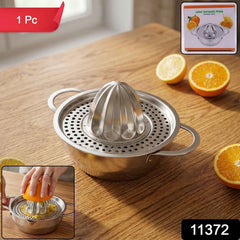 Stainless Steel Citrus Juicer – Manual Hand Press for Fresh Juice