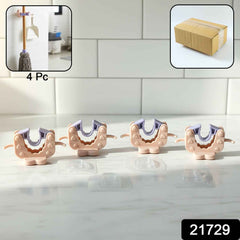 Broom & Mop Holder Clips – Strong Adhesive 4-Pc Wall Storage Set