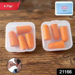 Noise Reduction Ear Plugs – Soft Foam, Comfortable Fit (4 Pair)