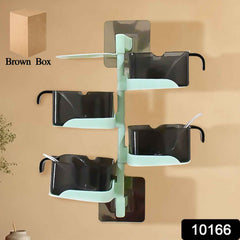 Rotating Spice Rack – 4-Tier Vertical Kitchen Organizer | Tidy Table