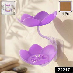 Flower Shape Double Layer Soap Dish Ð Wall Mount, No Drilling