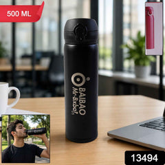Premium Stainless Steel Vacuum Flask - 500ml Hot & Cold