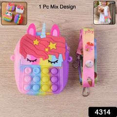 Kids Pop It Shoulder Bag – Fun Silicone Fidget Toy & Storage