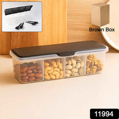 Spice Box – Airtight 4-Section Multipurpose Container with Spoons