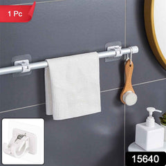 No-Drill Adhesive Towel Rod Holder – Multipurpose Wall Mount