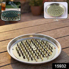 Mosquito Coil Stand – Durable Round Metal Holder with Ash Tray