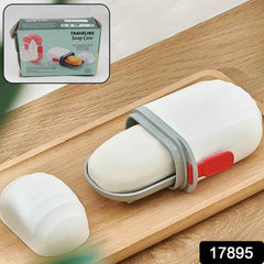Compact travel soap case by VelvetBubbles, ideal for travel and gym bags.