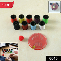 Travel sewing repair kit in compact organized case