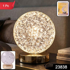 Round Crystal LED Table Lamp Ð Dimmable Touch & USB Rechargeable