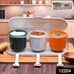 Spice Box – 3-Grid Masala Storage with Spoons | Tidy Table