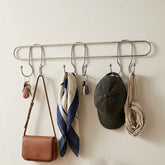 Wall Mounted Metal Hook Rack – Sleek & Heavy Duty Organizer