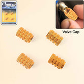 Tire Valve Stem Caps – Durable Silver Aluminium Set of 4