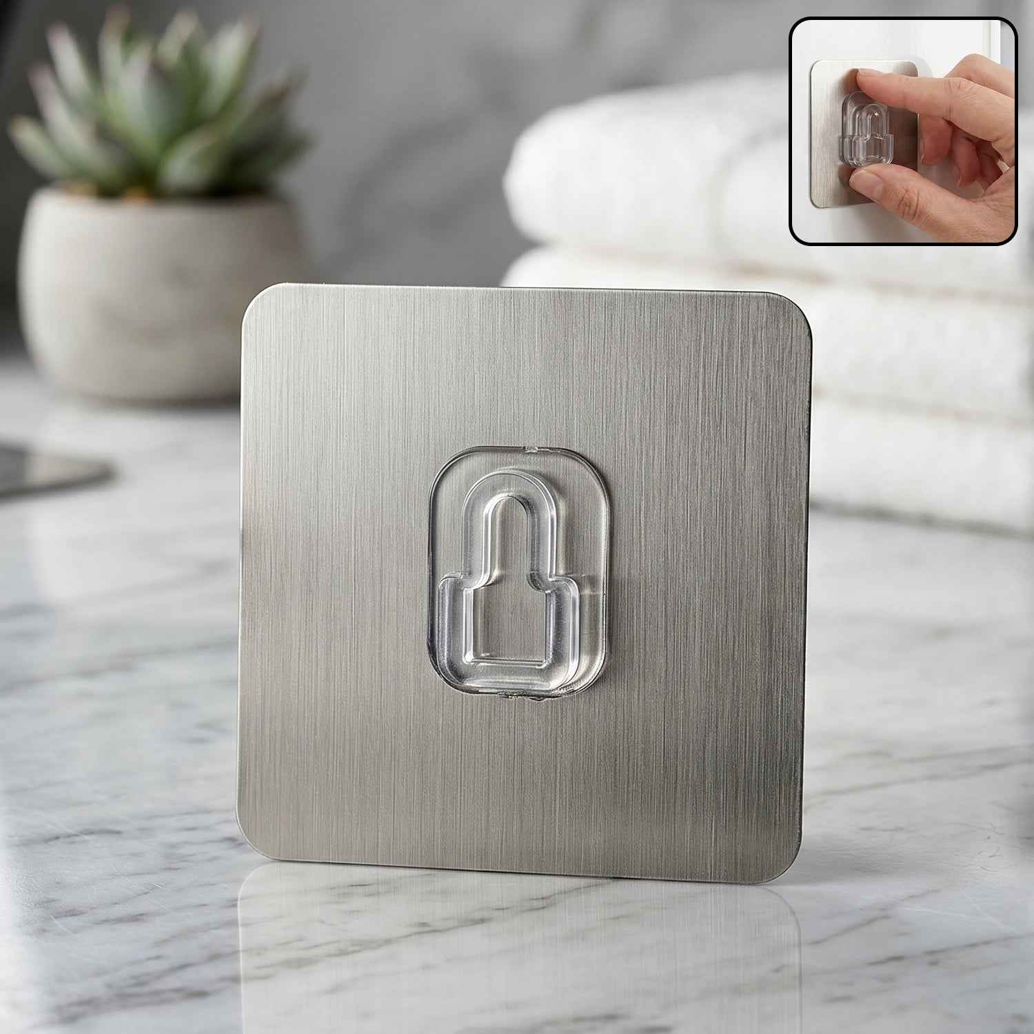 Adhesive Plastic Wall Hook Ð Strong Hold & Reusable Design