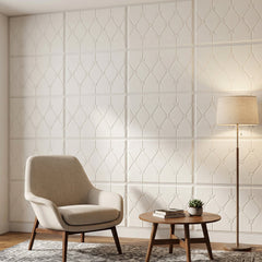 3D foam wall sticker white design for easy DIY decor