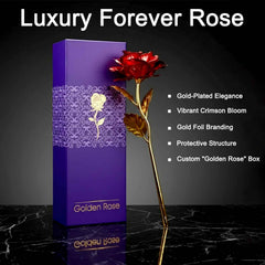 24K Artificial Golden Rose – Elegant Lasting Gift with Box