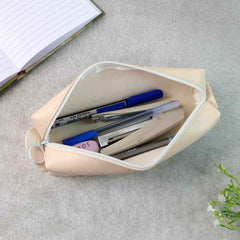 PU Leather Pencil Pouch – Slim, Soft Zippered Stationery Case
