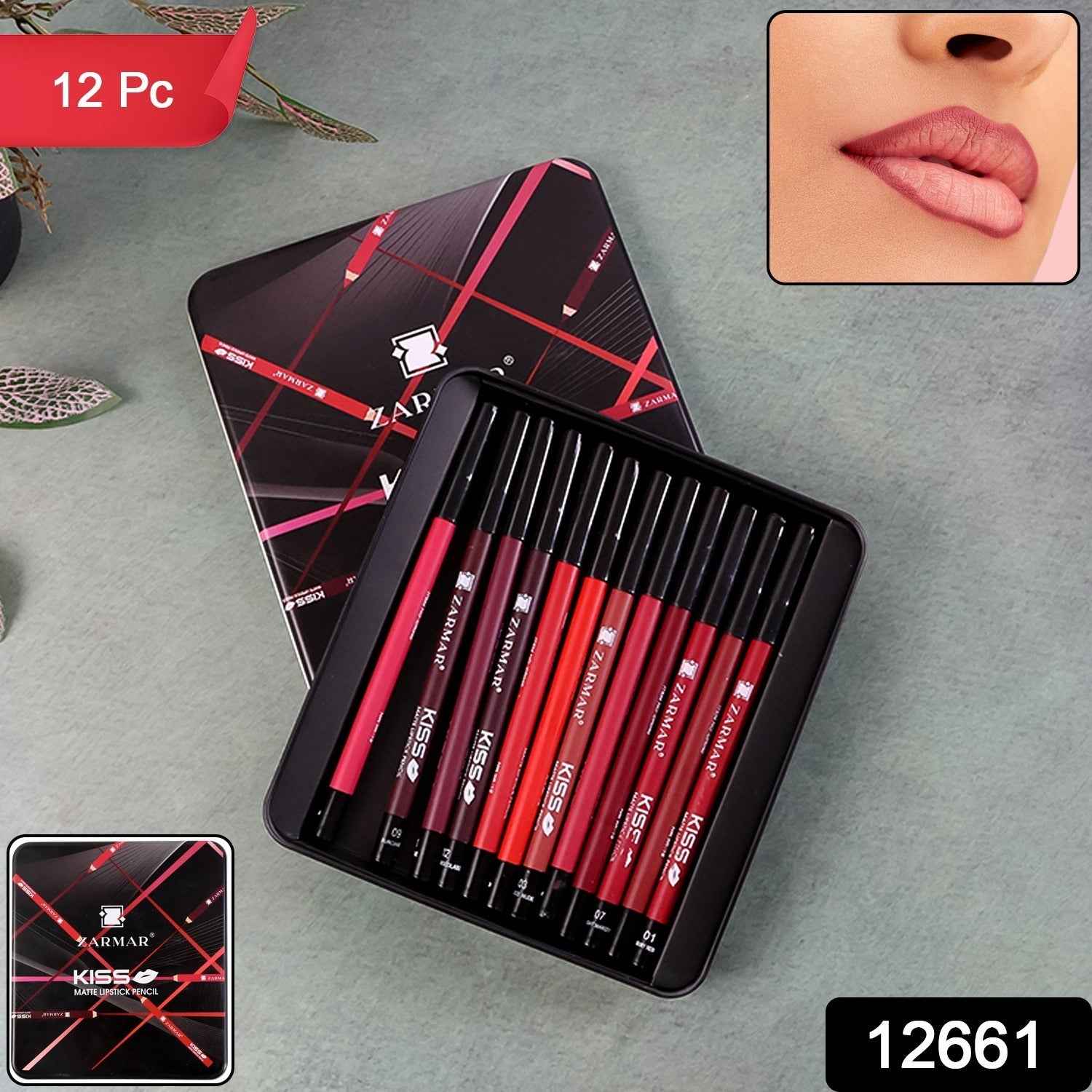 Matte Lipstick Pencil Set – Long-Lasting, Smudge-Proof Colors
