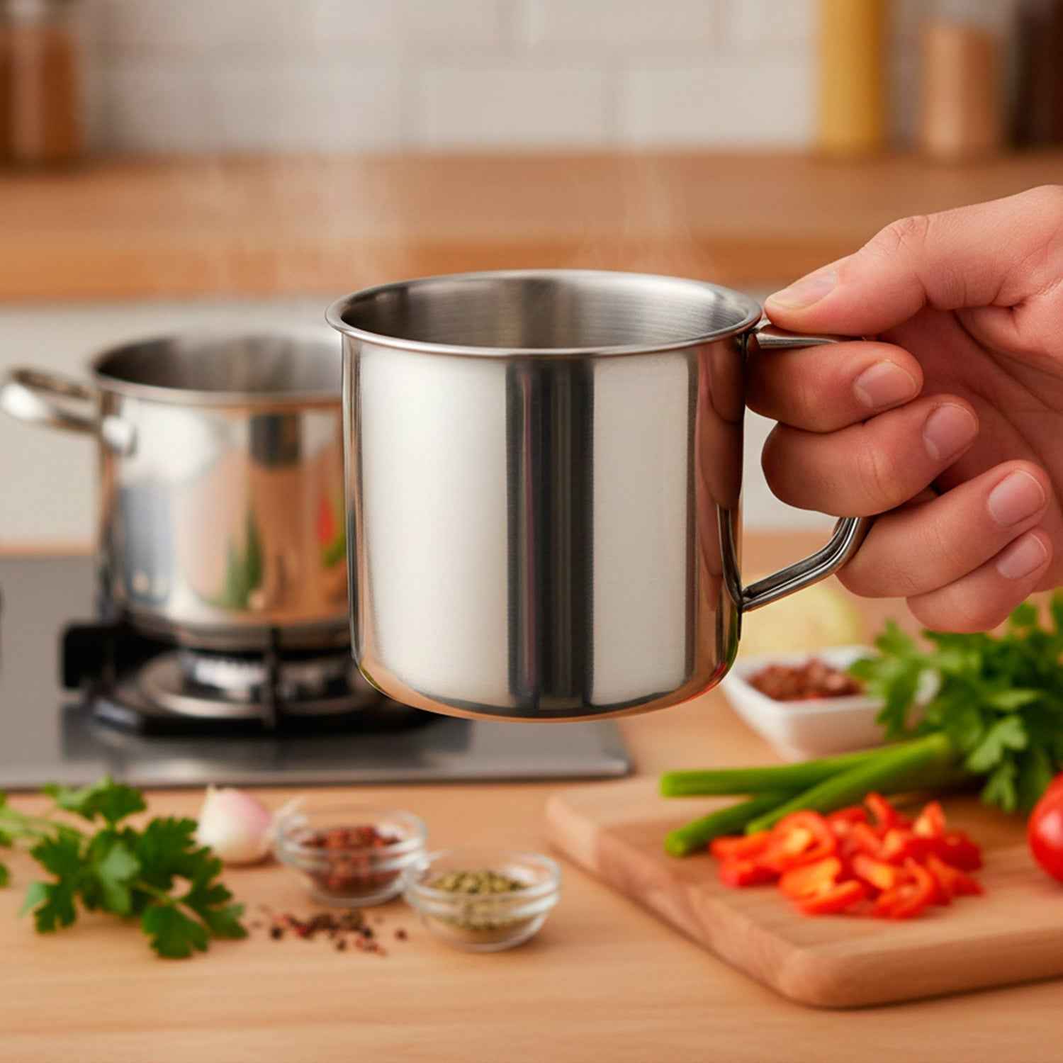 Stainless Steel Utility Mug – Durable Travel & Camping Cup