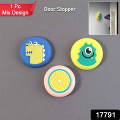 Cartoon & Fruit Wall Door Stopper – Soft Cushioned Bumper