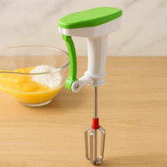 Dabster Power Free Hand Blender with a stainless steel whisk attachment.